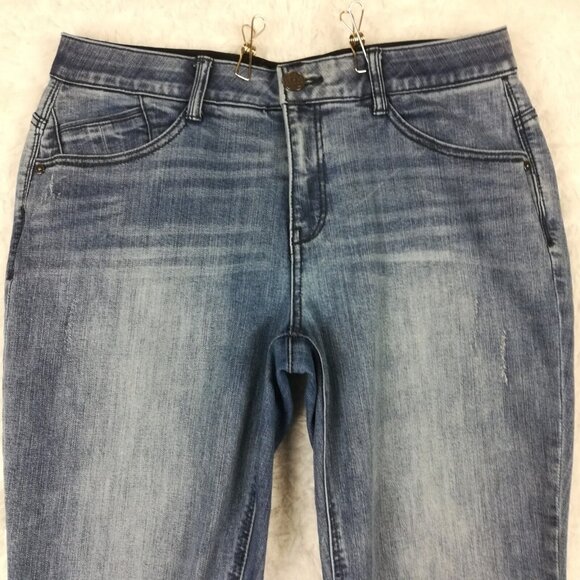 Democracy Womens Jeans Skinny Ankle Blue Denim Medium Wash "Ab"solution 8 - Picture 3 of 11